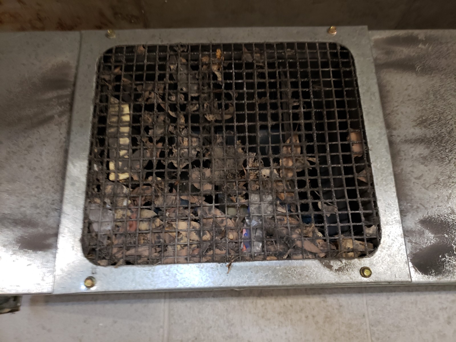 maintenance required extract grilles blocked with leaves